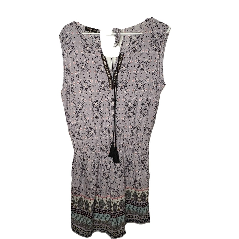 NWT Peachy Girl Lavender Floral Hobo Romper Women's Size M
